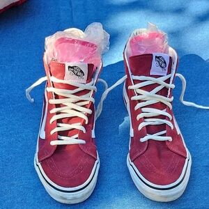 Vans Red High-Top Sneakers